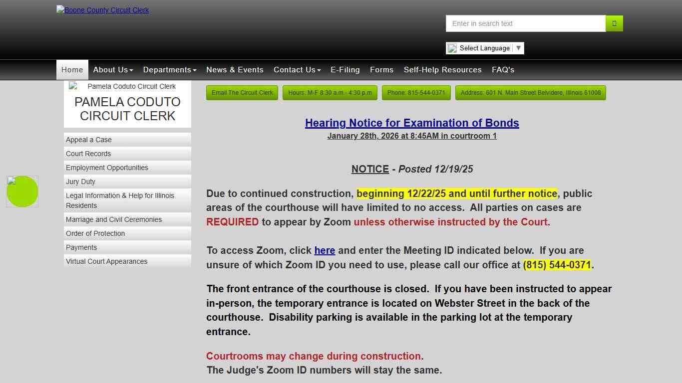 Boone County Circuit Clerk -